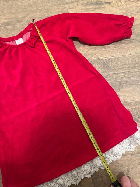 Červené vianočné šaty lindex 98/104, lindex,98