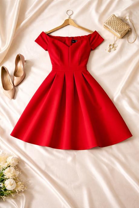 Elegantné červené šaty asos, s