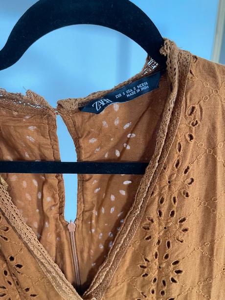 Horčicový šato-overal zara, zara,s