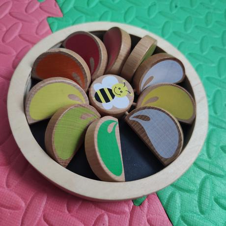 Montessori učenie farieb drevená, 