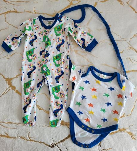Set pyžamko+body newborn, 56