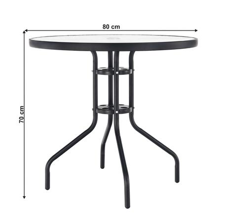 Okrúhly stôl na terasu,