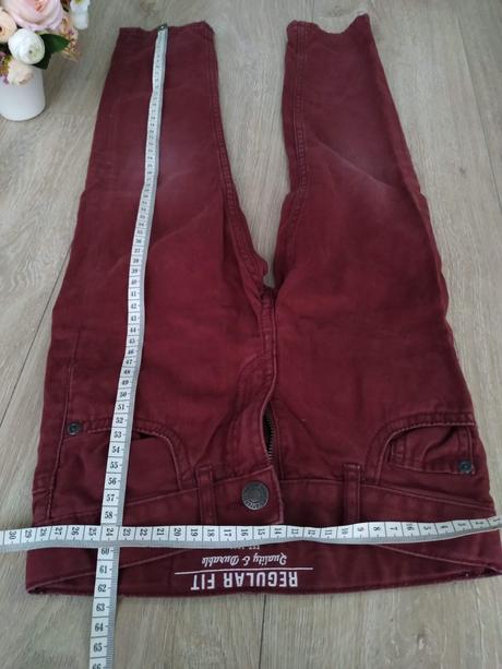 Bordové regular fit h&m nohavice, v. 104, h&m,104