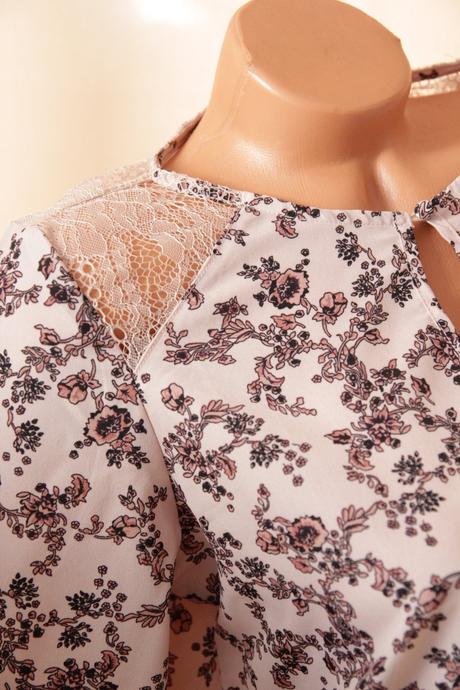 Ružová kvetinová blúzka, s/m, s