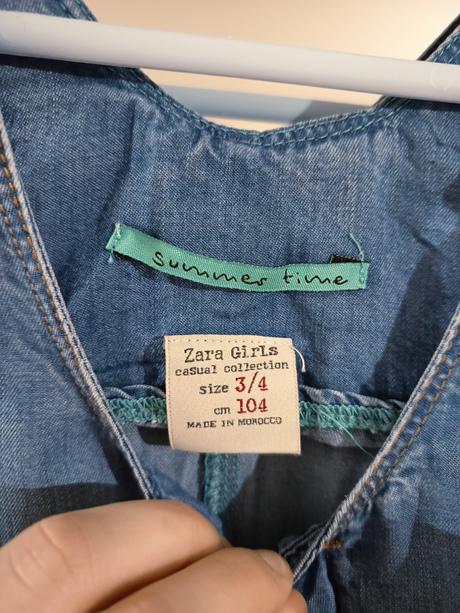 Dievčenské džínsy na traky zara, zara,104