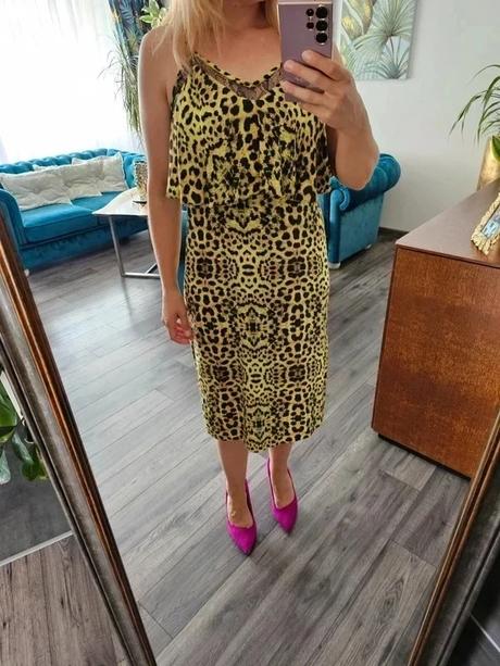 Leopardie šaty, river island,s