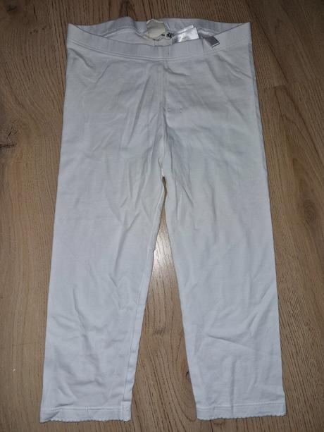 Biele leginy 3/4, h&m,122