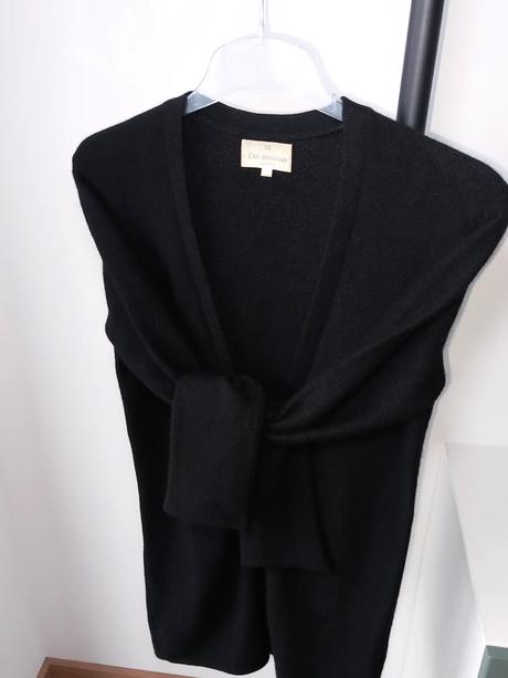 Čierny kašmírový kardigán eric bompard 36/s, s