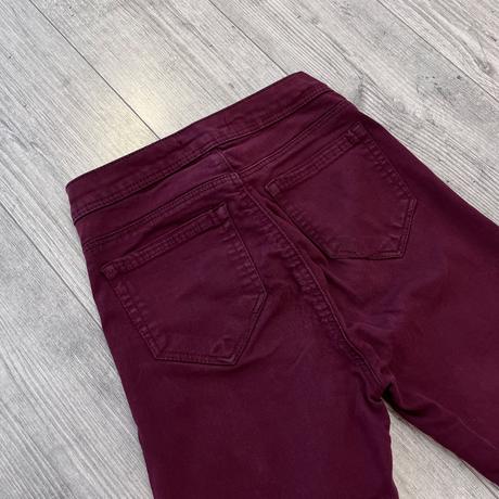 Skinny jeans vínovej farby, bershka,36