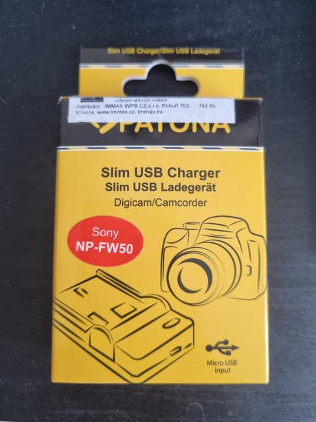 Patona slim usb charger - sony np-fw50, 