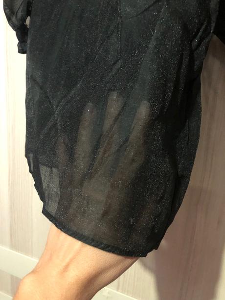 Blúzka s naberanymi rukávmi, h&m,xs