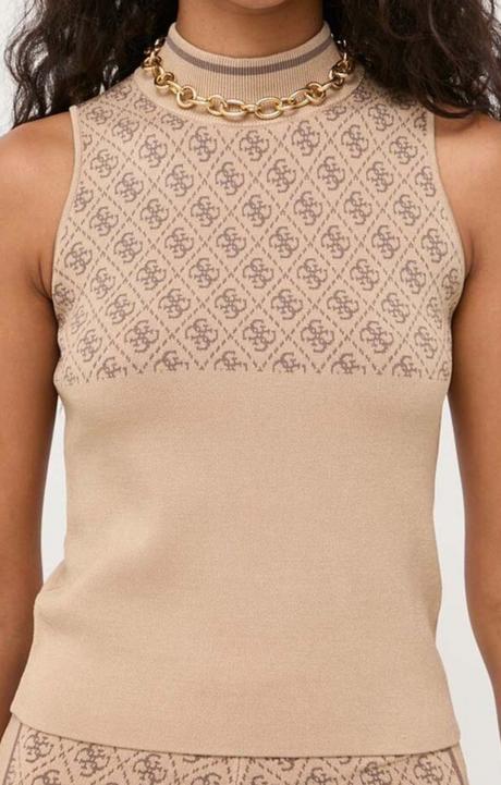 Kratší úpletový top bez rukávov zn. guess, guess,l / m