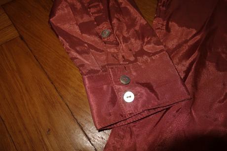 Saténová predĺžená blúzka, h&m,36