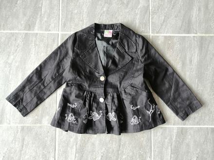 Dievčenské sako čierne ringring, v122, 6-7r, 122