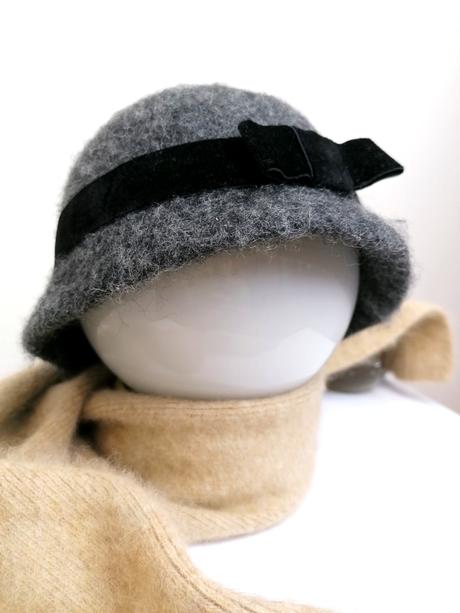 Harris tweed - merino klobúčik, 80
