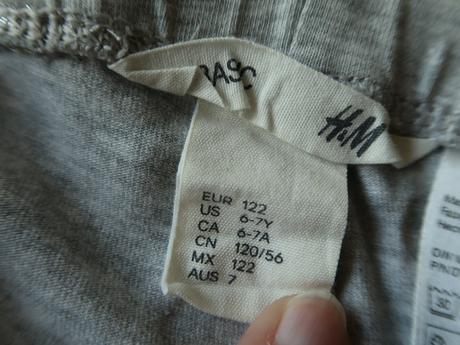 Legíny trojštvrťové h&m 122 (6-7r.) - top stav, h&m,122