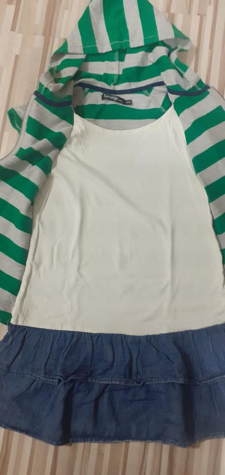 Mikina s tričkom a sukňou v jednom/mikinove saty, george,140