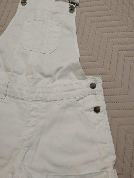 Riflové biele kraťasy dievčenské, 152, h&m,152