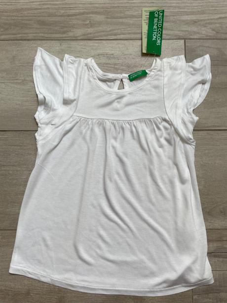 Biele elegantnejšie tričko, benetton,104 / 110