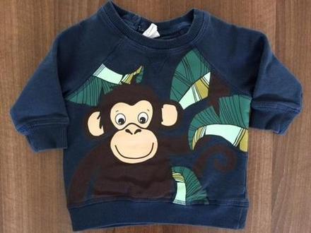 Mikina s opicou, h&m,68