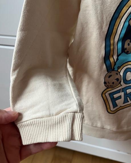 Béžová unisex bavlnená mikina, 98, 98