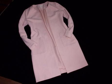 Jemná ružová sako-kabátik, h&m,s