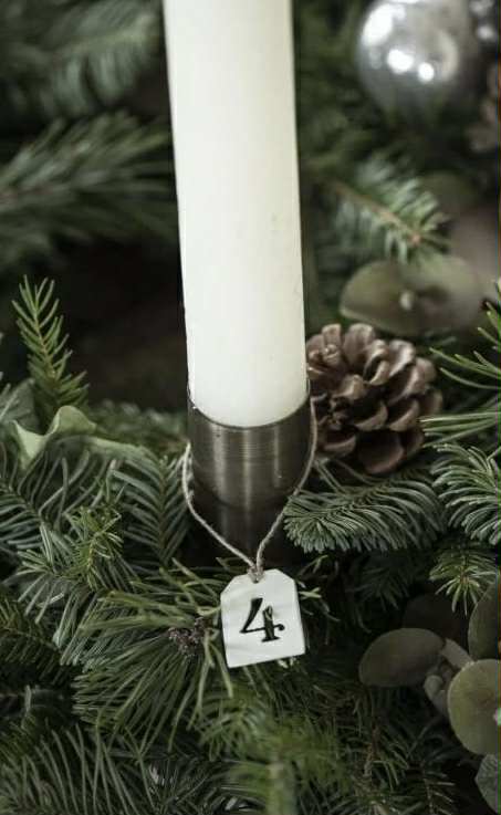 Kovové čísla na adventné sviečky ib laursen, 