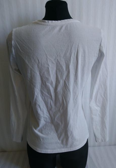 Dámsky elastický biely top s ružovým motívom, s/m, m