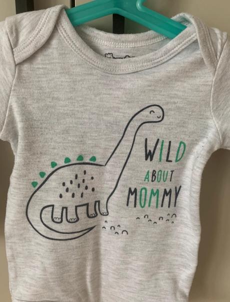 Sivé  bavlnené body s dlhým rukávom, 74