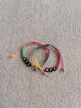 Handmade náramky priateľstva "bff", 