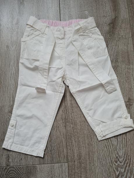 Biele tenké nohavice, baby club,80