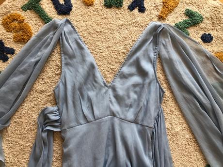 Bledomodré vílovské spoločenské šaty asos s, 36