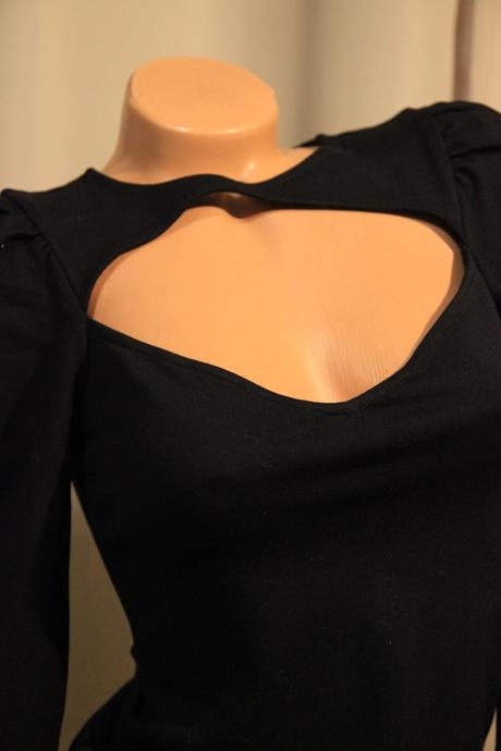 Čierny viskózový body top, h&m, h&m,s