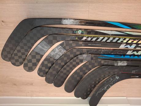 Hokejky určené na repasovanie spolu 10ks, bauer