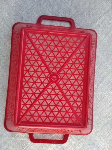 Retro košíček - červený, 