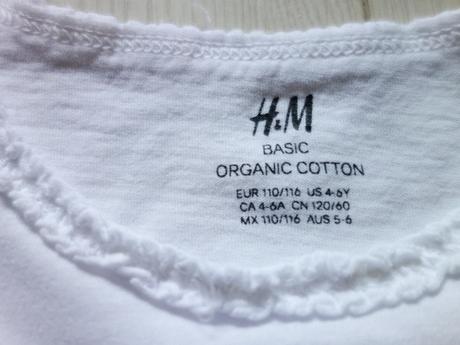 Tričko h&m basic 110/116, h&m,110