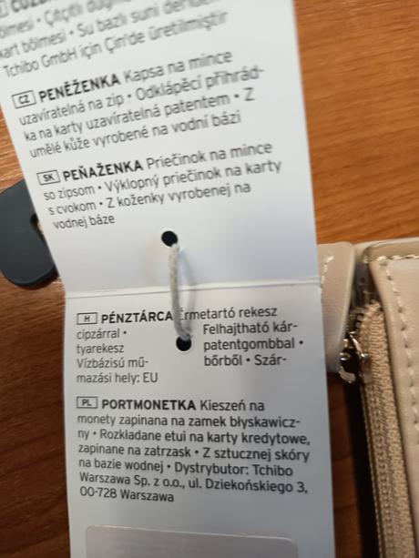 Nová peňaženka, tchibo