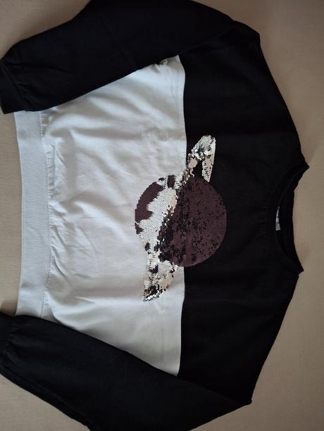 Dievčenský bielo čierny pulóver., pepco,164