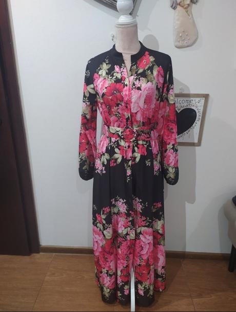 Maxi kvetované šaty, 