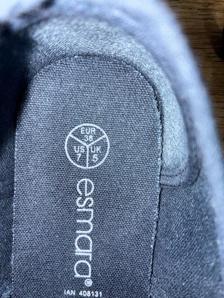 Plátené tenisky, 38