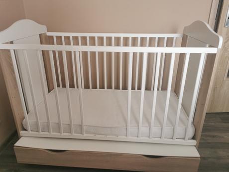 Detská postieľka s bonusom prebal pultom na komodu, šírka (cm): 65,dĺžka (cm): 120