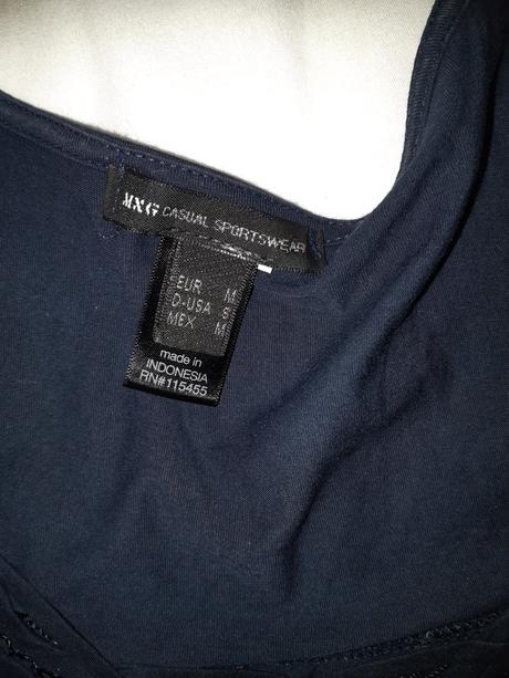 Čierne tričko s volánikmi, mango,m