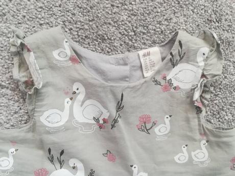 Šaty s labuťami, h&m,74