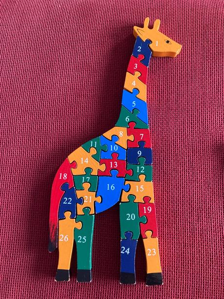 Drevená skladačka žirafa, 