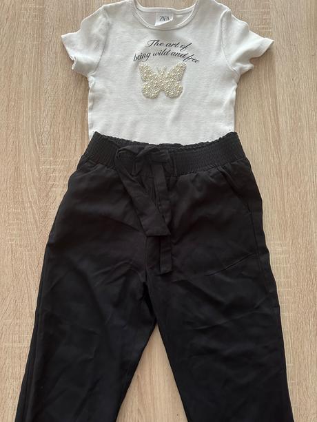 Komlet nohavice tričko zara, 122