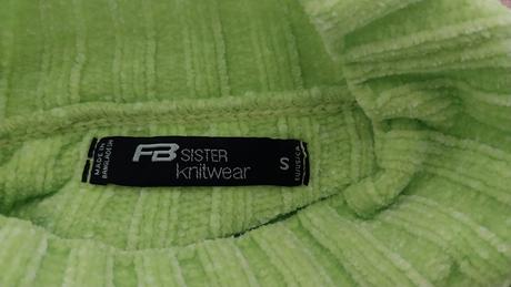 Limetkový crop pulóver zn. fb sister, fishbone,s