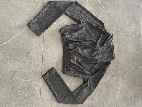 Bershka trblietavý top, bershka,m