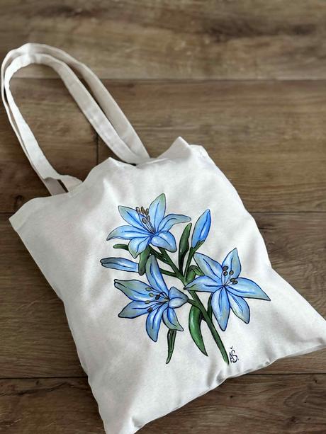 Plátené, ručne maľované tašky, 