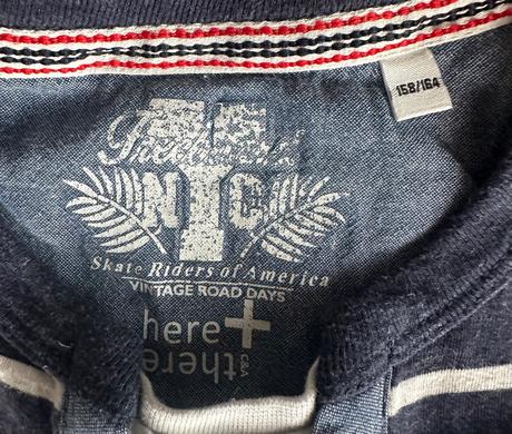 Tričko 158/164 prúžkované na gombíčky, c&a,158