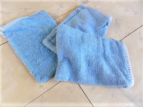 Huňaté froté rukavice - 3 ks,